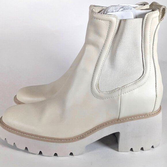 Dolce vita off white/cream ankle boots. Size 11W slight heels for comfort - Picture 1 of 6